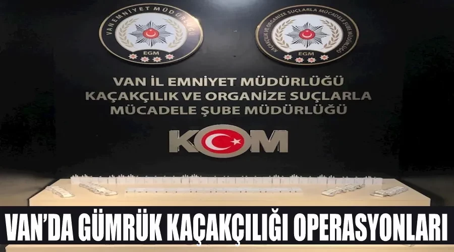 Van’da gümrük kaçakçılığı operasyonları