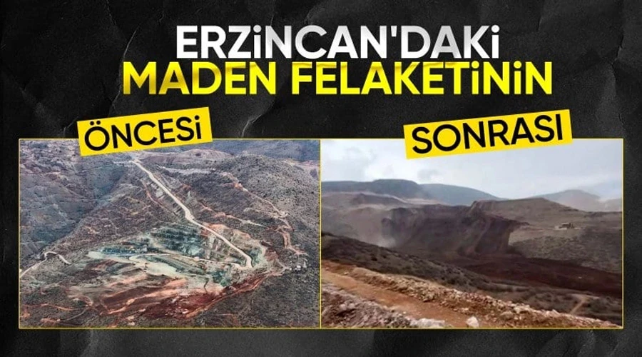 Maden sahası toprak kaymasından önce böyle görüntülendi