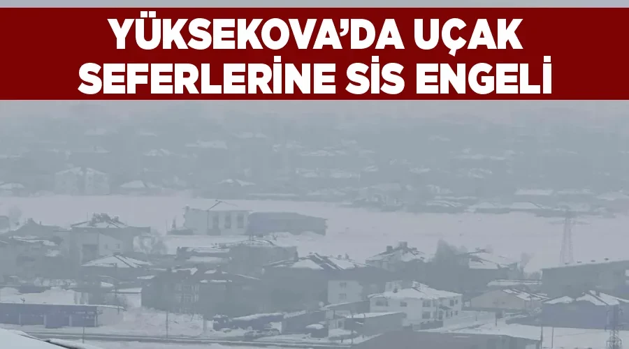 Yüksekova’da uçak seferlerine sis engeli