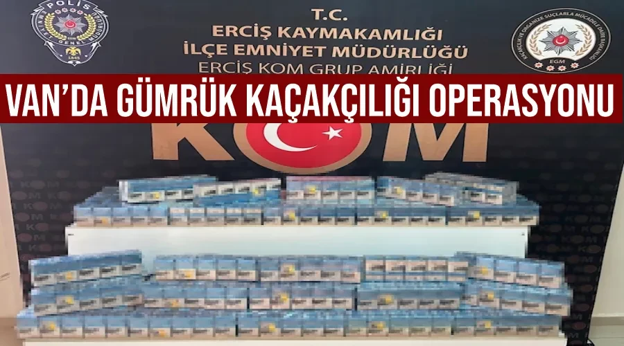 Van’da gümrük kaçakçılığı operasyonu