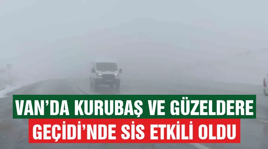 Van’da Kurubaş ve Güzeldere Geçidi’nde sis etkili oldu