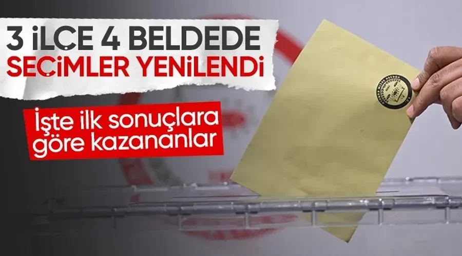 3 ilçe 4 beldede yapılan seçimlerin ilk sonuçları gelmeye başladı