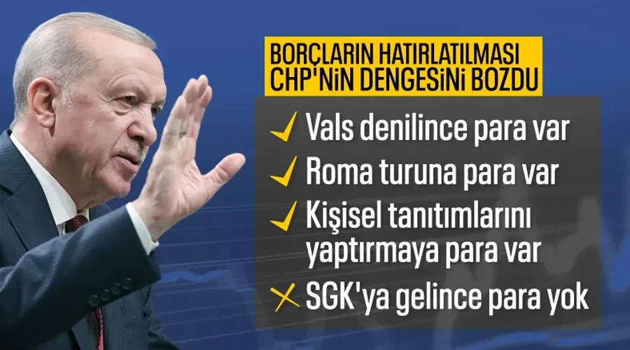 Cumhurbaşkanı Erdoğan: SGK borçları hatırlatılınca CHP