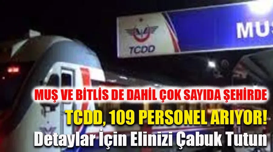 Demiryolu İstihdam Rüzgarı: TCDD, 109 Personel Arıyor! Detaylar İçin Elinizi Çabuk Tutun