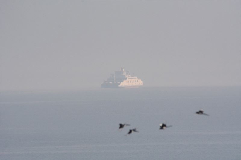 Türkiye’nin en büyük feribotunun Van Gölü’ndeki sisli yolculuğu