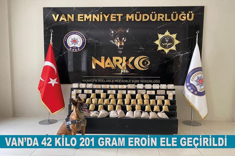 Van’da 42 kilo 201 gram eroin ele geçirildi