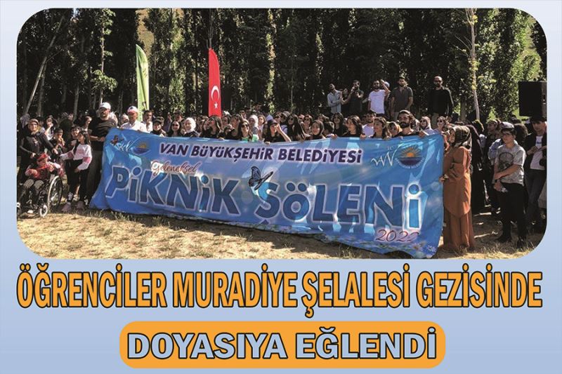 Öğrenciler Muradiye Şelalesi gezisinde doyasıya eğlendi