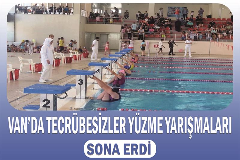 Van’da tecrübesizler yüzme yarışmaları sona erdi